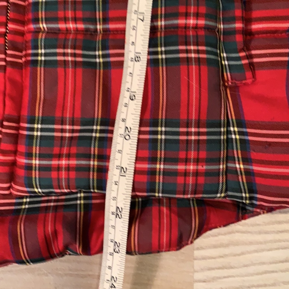 Chaps tartan plaid Christmas holiday vest gold zipper - Picture 6 of 6